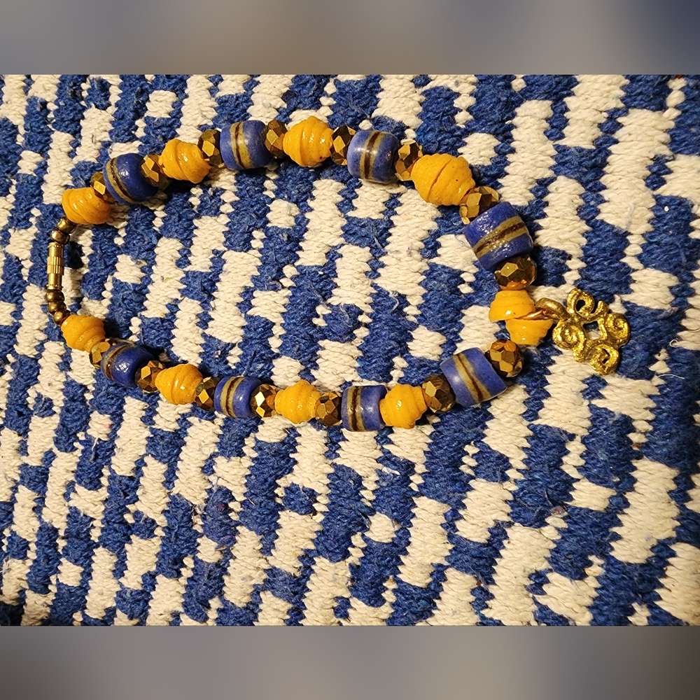 Glass beaded anklet